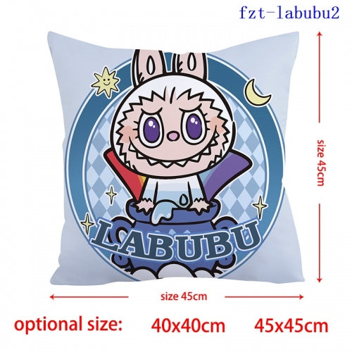 Labubu Kissen 45×45 cm – gefüllt, Plüsch Style
