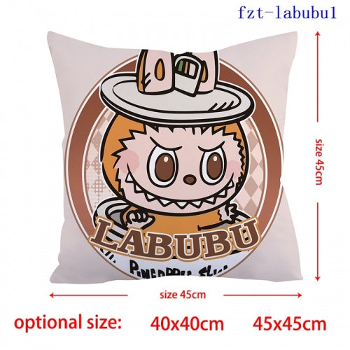 Labubu Kissen 45×45 cm – gefüllt, Plüsch Style