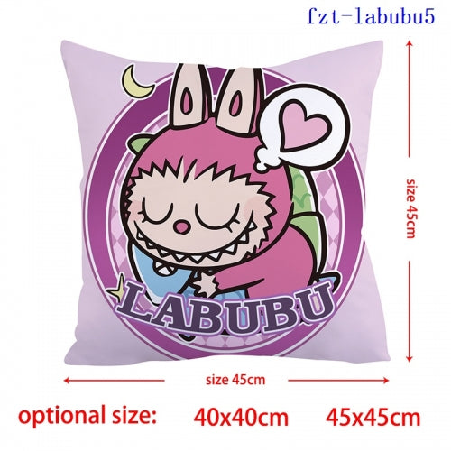 Labubu Kissen 45×45 cm – gefüllt, Plüsch Style